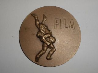 Wrestling Bulgaria 1984 Participant Desk Medal Sofia International Champ Plaque