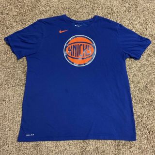 Nike Dri Fit Nba Basketball York Knicks Short Sleeve Blue T Shirt Size 2xl