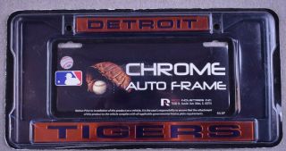 Detroit Tigers Mlb Chrome Car Truck License Plate Tag Frame