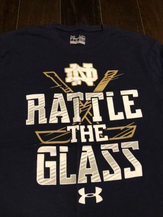 University Of Notre Dame Hockey T Shirt Size Medium Men Fighting Irish