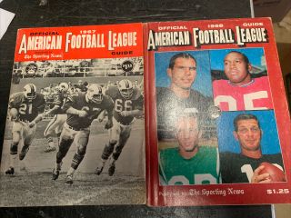 Official The Sporting News American Football League 1967 And 1968