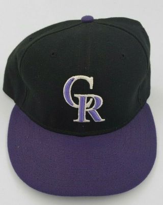 Colorado Rockies Era 59fifty Fitted Size 7 1/4 Black/purple Baseball Cap