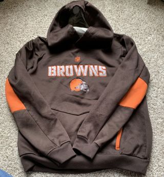 Euc Cleveland Browns Nfl Team Apparel Youth Large L (14/16) Sweatshirt Hoodie