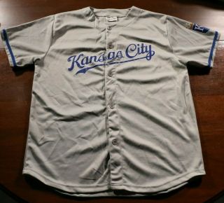 Kansas City Royals Sga Jersey Gray Fox Sports Shirt Xl Polyester