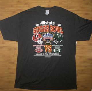 08 Sugar Bowl Georgia Bulldogs Hawaii Warriors T Shirt Xl