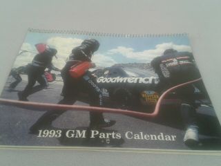 1993 Gm Parts Calendar Featuring 3 Nascar Driver Dale Earnhardt Sr.
