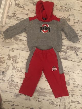 Ohio State Buckeyes Full Hoodie And Sweat Pants Outfit By Stuff Size 2t