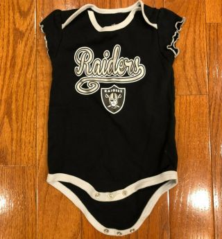 Nfl Las Vegas Raiders Baby Girl Onsie 12 Months Team Apparel
