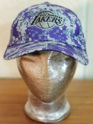 Los Angeles Lakers Hoops For Troops Pechanga Resort & Casino Purple Camo Hat Cap