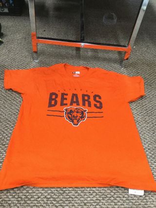 Chicago Bears Football Orange Nfl Team Apparel T - Shirt Large