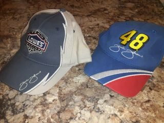 Nascar Jimmy Johnson 48 Hat And Team Lowes Racing Hat (2 Hats)