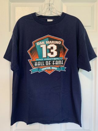 Dan Marino 13 Miami Dolphins NFL Hall of Fame T Shirt Size Men’s Large 2
