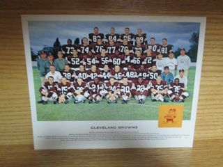 Vintage Cleveland Browns 8x10 Team Photo Football Nfl Picture Paul Brown Coach
