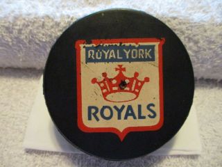 Hometown Hockey: Early Royal York Royals Puck: Ont.  Tier Ii Jr.  A
