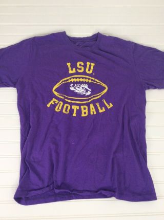 Lsu Tigers Football Peterson T Shirt Purple Rare Louisiana Mens L