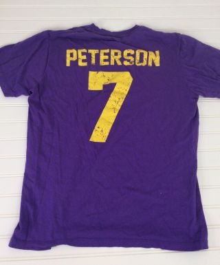 LSU Tigers Football Peterson T Shirt Purple Rare Louisiana Mens L 3