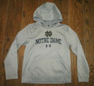 Under Armour Cold Gear Youth Notre Dame Fighting Irish Hoodie Sweatshirt Loose L