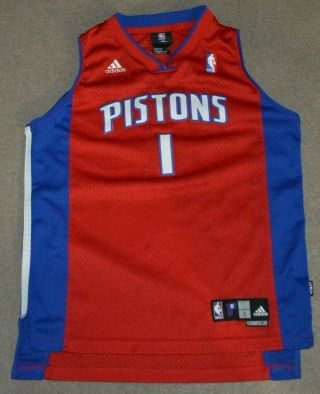 Chauncey Billups Detroit Pistons Adidas Swingman Basketball Jersey Youth L Sewn