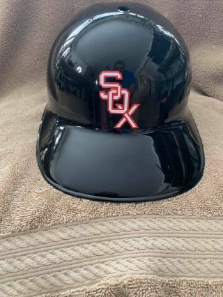 Retro Chicago White Sox Black 1950s - Mid 60s Batting Helmet