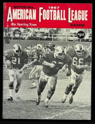 1967 Official The Sporting News American Football League Guide