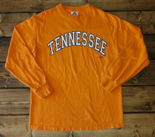 Vtg Tennessee Vols Long Sleeve Shirt Xl Sec Volunteers Usa