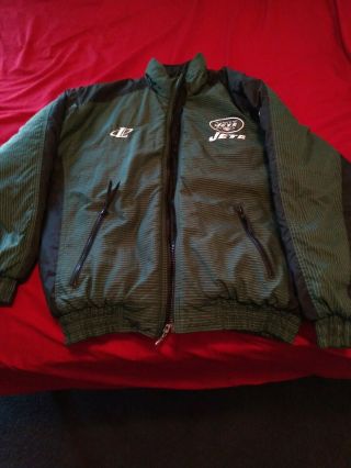 Vintage Logo Athletics Pro Line Authentic York Jets Coat Mens Large