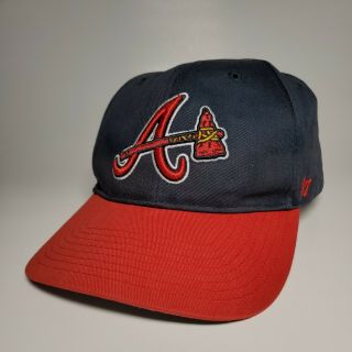 Era 9fifty Adult Atlanta Braves Mlb Snapback Hat Cap Navy/red Classic