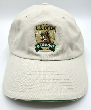 2007 Us Open Oakmont Usga Member Embroidered Golf Hat Tuck Strap Squirrel Guc