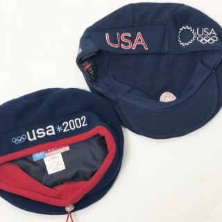 Roots Winter Olympics Beret Cap Hat Navy 2004 2002 Usa Olympic Team Set Of 2