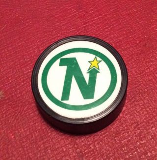Vintage Minnesota North Stars Mini Puck Fridge Magnet