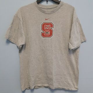 Nike North Carolina Nc State Wolfpack Grey T - Shirt Sz Men 