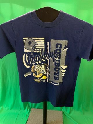 Vintage Youth Dallas Cowboys 90s All Pro Blue T - Shirt Youth Medium