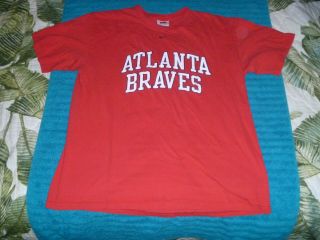 Mens Nike Atlanta Braves Baseball Mlb T Shirt Red Short Sleeve