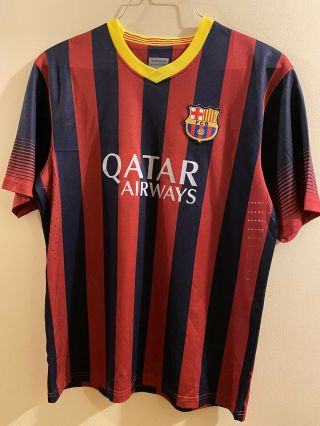 Neymar Jr.  Qatar Airways Fcb Soccer Jersey Mens Large 11 Barcelona