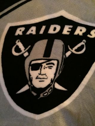 Raiders Plush Throw Blanket Football Team 50  X 60