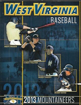 Wvu 2013 West Virginia University Mountaineers Baseballyearbook Guide