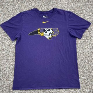 Men’s Nike East Carolina University Pirates Ecu T - Shirt Size L Purple