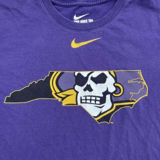 Men’s Nike East Carolina University Pirates ECU t - shirt Size L Purple 3