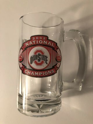 2002 Ohio State Buckeyes National Champions Glass Stein