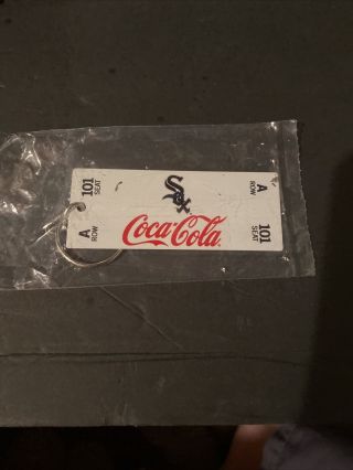 Rare Chicago White Sox Coca - Cola Ticket Keychain