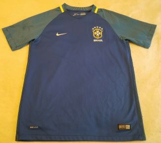Authentic Nike Brazil Brasil Soccer Jersey Shirt Dri - Fit Youth Xl Extra Large