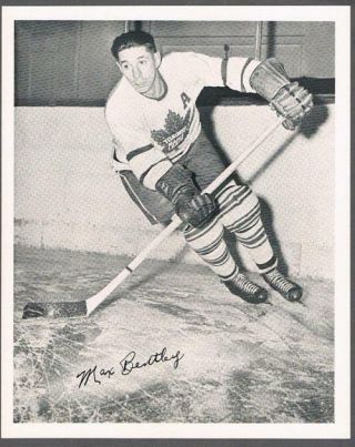 1945 - 54 Quaker Oats Photo Toronto Maple Leafs 7c Max Bentley/away Action