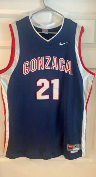 Gonzaga Bulldogs Authentic Nike Basketball Team Jersey (size Xl)