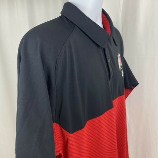 Under Armour Utah Utes Mens Polo Shirt HeatGear Black Red Size 2XL.  B8 3