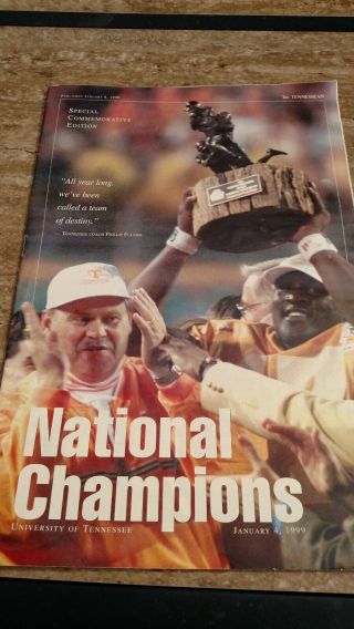 1998 Tennessee Vols Football National Champions - Commemorative Edition Jan 1999