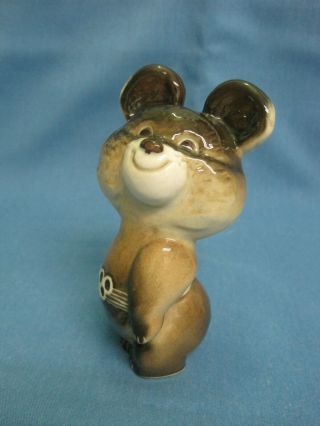 Porcelain.  Moscow Olympic Games 1980.  Olympic Bear.  Misha.  Ceramic.  Figurine. 2