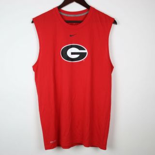 Nike Dri - Fit Mens Georgia Bulldogs Sleeveless Shirt Small