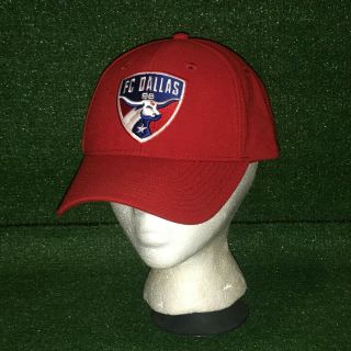 Official Mls Adidas Fc Dallas Soccer Club Red Adjustable Strapback Hat Cap
