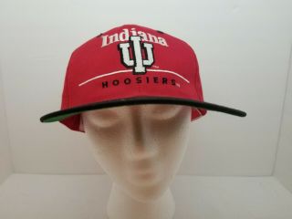 Vintage Iu Indiana University Hoosiers Snapback Hat Spell Out Ecu One Size Fits