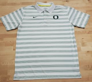 Nike Dri Fit Oregon Ducks Polo Shirt White Large